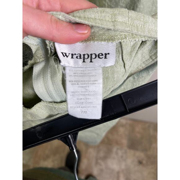 Womens Wrapper Brand Light Sage Green Two Piece Outfit Blazer and Skirt Size 7/8 - Picture 7 of 7